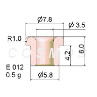 wire guide - flanged eyelet E 012