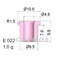 wire guide - flanged eyelet guide E 022