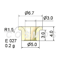 wire guide-flanged eyelet E 027