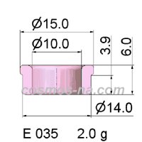 wire guide -flanged eyelet guide E 035