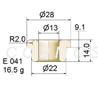 wire guide - flanged eyelet guide E 041