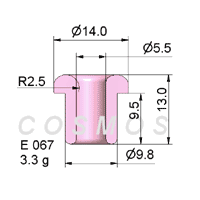 wire guide-flanged eyelet guide E 067