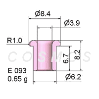 wire guide - flanged eyelet guide E 093