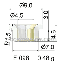 wire guide - flanged eyelet guide E 098