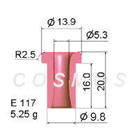 wire guide-flanged eyelet guide E 117