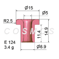 wire guide - flanged eyelet guide E 124