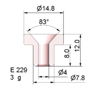wire guide - flanged eyelet guide e 229