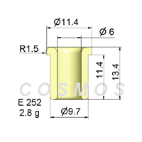 wire guide- flanged eyelet guide E 252