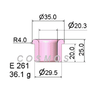 wire guide - flanged eyelet guide E 261
