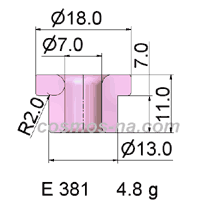 wire guide -flanged eyelet guide E 381