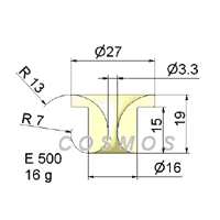 wire guide - flanged eyelet guide E 500