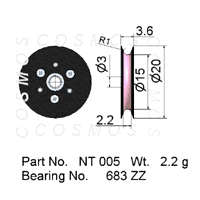 Guide Pulleys - Flanged Pulley NT 005