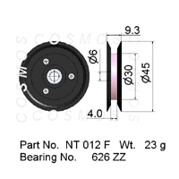 Guide Pulleys - Flanged Pulley NT 012 F
