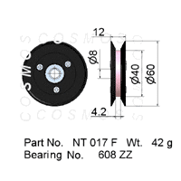 Guide Pulleys - Flanged Pulley NT 017 F