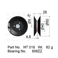 Guide Pulleys - Flanged Pulley NT 018