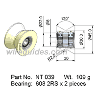  guide pulley -solid ceramic pulley nt 039