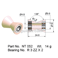 guide pulley - solid ceramic pulley NT 052