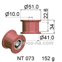 guide pulley -solid ceramic pulley nt 073