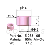 Wire Guide, Non-Grooved Ring, part No. E 233 - 95