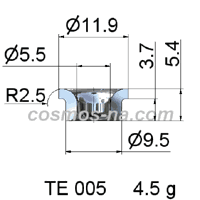 wire guide - tungsten carbide eyelet TE 005