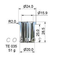 wire guide - tungsten carbide eyelet TE 035